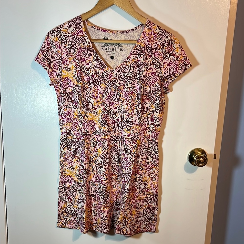 NWOT Sahalie Paisley Tunic Top size Small